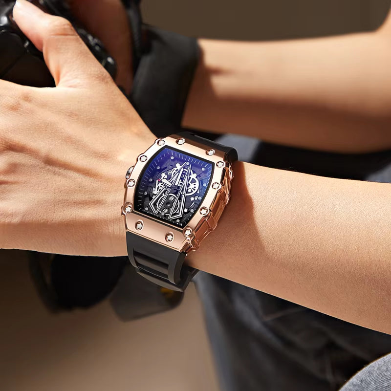 Foreign Trade Watch Large Dial for Men Quartz Waterproof Sport Square Luminous Watch for Men